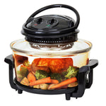 12L Electric Convection Halogen Oven Cooker w/ 2 Wire Racks, Tongs